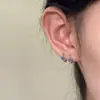 Pendientes de Botón de Diseñador Único con Borde y Circonita de Estrella, Brazaletes para Oreja, Tachuelas para Cartílago de la Oreja, Anillos para Perforaciones de Oreja, Pendientes de Aro Pequeños para Mujer