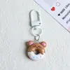 Llavero de Animal Lindo de Dibujos Animados con Dona Colgante Dulce para Mochila Escolar Colgante para Llavero de Coche Colgante Colgante