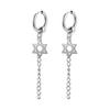 Série Preta Estilo Punk Aço Titânio Clipe de Orelha Furos na Orelha Brincos Studs Masculinos e Femininos Brincos de Orelha Moda Estilo Coreano Brincos Personalizados de Alienígena Lote