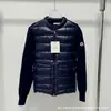 Chaqueta de plumón de alta gama de Mengjia con mangas y capucha de punto, abrigo cálido unisex, versión en stock transfronteriza