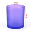 Taza de Vela de Aromaterapia de Fábrica Contenedor de Vela de Vidrio de Color Adornos Decorativos Románticos para Interiores Taza de Portavelas Casera para Bricolaje