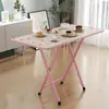 Mesa plegable simple para hogar, apartamento pequeño, mesa para comer pequeña, mesa de estudio para estudiantes, dormitorio, portátil, doble barra, mesa de flexiones de suelo
