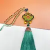Colgante de coche para viaje seguro con forma de gota de aceite de boutique, accesorios para coche, colgante de calabaza, cerradura auspiciosa de riqueza, cloisonné, venta al por mayor