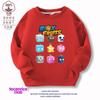 Ropa del Juego Bloxfruits Sudadera Infantil de Algodón Estampada Cuello Redondo Otoño e Invierno Tops Forrados de Felpa para Niños y Niñas Estilo de Moda