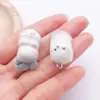 Pingentes Aveludados Transfronteiriços Fofos Desenho Animado 3D Pinguim Golfinho Charms Acessórios para Bolsa Joias DIY Feitas à Mão