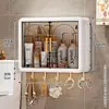 Caja de Exhibición de Figuras Montada en Pared con Doble Apertura, Estilo Rayado Vertical y Horizontal, Caja de Exhibición Transparente para Figuras, Caja de Almacenamiento a Prueba de Polvo para Cajas Sorpresa