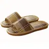 Zapatillas de Rattan y Hierba para Hombre y Mujer, Pareja, Hogar Interior, Suela Gruesa, Lino, Algodón y Lino, Estilo Pastoral Primavera y Otoño, Zapatillas de Lino
