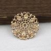 Peças Florais Redondas de Cobre Exquisite 25mm Acessórios para Joias DIY Materiais para Joias Artesanais Estilo Chinês Estilo Vintage