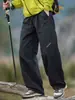 Pantalones Cargo Casuales Divididos con Bolsillos Resistentes al Agua para Deportes al Aire Libre para Hombres, Pantalones de Senderismo de Primavera, Pantalones Rectos Sueltos de Moda