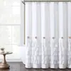 Cortina de ducha de encaje de siete capas de color sólido con diseño de hoja de loto transfronteriza, cortina divisoria impermeable y a prueba de moho para baño, cortina de ventana, no requiere perforación