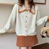 Suéter Corto de Otoño para Mujer 2025 Nuevo Estilo Chaqueta Cardigan Tejida para Figuras Petite, Camiseta Base Capa Interior, Top Pequeño