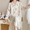 Conjunto de Dos Piezas de Vestido de Gasa de Algodón Puro y Pantalones para Maternidad Pijama Postparto Camisón de Lactancia Verano Embarazo