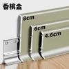Zócalo de aleación de aluminio 4.6cm 6/8cm extremadamente estrecho ultrafino línea de esquina de acero inoxidable línea de pie de metal