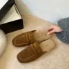 Zapatillas tipo mula cuadradas de punta cuadrada, estilo antiguo, de felpa, con fondo plano, de un solo paso, estilo dinero, nuevas, para mujer, 2026, zapatillas de pelo