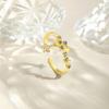 Anillo Brillante Estrella Galaxia S925 Plata de Ley Yuanfan Moda Femenina Lujo Accesible Incrustado con Circonita de Color Anillo Versátil de Gama Alta