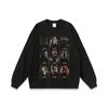 Camiseta de manga larga estilo americano High Street con estampado de Diablo Oscuro de alta resistencia para hombre y mujer, retro, moderna, nueva, top básico