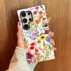 Nueva Carcasa de Película Floral de Comercio Exterior Adecuada para Protección del Teléfono Samsung S22Plus, Funda de Teléfono de PC S25 Anti-Caídas y Resistente a Arañazos