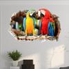 Shangyi SP64022 Pegatinas de Pared 3D de Loro con Efecto de Pared Rota Autoadhesivas Decoración de Fondo para Dormitorio Sala de Estar Venta al por Mayor Transfronteriza Pegatinas de Pared