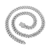 Collar de cadena redonda de 10 mm en estilo hip-hop europeo y americano para hombres y mujeres, collar de cadena cubana con doble hilera totalmente de diamantes, accesorio de moda