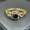 Pulseira de Cristal com Diamantes Inteiros de Luxo Leve Personalidade de Nicho Francês Pulseira com Pedras Brutas Incrustadas de Diamantes Inteiros Venda Direta de Recursos Transfronteiriços da Moda