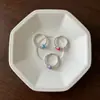 Anillo de Luna de Esmalte Colorido Dulce y Fresco Estilo Coreano para Mujer, Único y Fresco, Versátil, Juguetón, Anillo Abierto Ajustable para Mujer