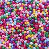 Contas de Vidro Coloridas Miçangas Sementes Contas Redondas Contas para Fio Contas para DIY Anéis Abertos Pérolas Naturais Contas Soltas Joias Miçangaria Chaveiro