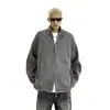 Chaqueta de punto cárdigan para hombre, Primavera y Otoño 2025, Nueva, Informal, Moderna, Versátil, Holgada, Cuello alto, Top de otoño para hombre