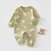 Macacão de Bebê 100% Algodão Sem Costura Primavera e Outono Roupas de Passeio de Manga Longa para Bebê Roupas para Recém-Nascidos Categoria a para Bebês Anyang