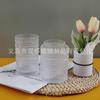 Copo de vidro simples com base de contas boca reta boca larga Copo copo doméstico para beber copo de suco copo de café gelado copo para bebidas frias