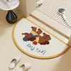 Alfombrilla Creativa de Baño con Forma de Semicírculo de Barro de Diatomeas Alfombrilla para Pies Puerta de Baño Alfombrilla Absorbente Inodoro Alfombra Antideslizante de Forma Especial