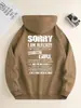 Sudadera con capucha de moda para hombre, Sudadera casual para uso diario con cordón, Combinación de letras, Bolsillo canguro frontal