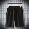 Pantalones Cortos de Verano Finos de Seda de Hielo Transfronterizos, Holgados, Pierna Recta, de Cinco Puntos, con Cintura Elástica para Ropa Deportiva Casual de Hombre