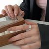 Anillo de Escamas de Pez de Plata de Ley 925 para Mujer Moda Ins Abierto Elegante Douyin Transmisión en Vivo Más Vendido Modelo Popular 5118A