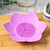Suporte de Sabonete de Silicone Flor de Lótus para Estudante, Universal para Cozinha, Banheiro e Lavabo, Caixa de Drenagem Doméstica sem Furos Porta-Sabonete
