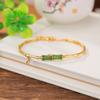 Um Cervo Prata S925 Prata de Lei Banhado a Ouro Jade de Hetian Jade Folha de Bambu Festival Design Alto Novo Bracelete Chinês