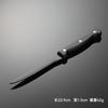 Cuchillo para bistec de acero inoxidable 420 remache negro mango de plástico chapado en titanio negro cuchillo occidental de 4.5 pulgadas con sierra