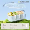 Caja de Conservación Sellada para Frutas Transfronteriza, Mini Rectangular Portátil de Grado Alimenticio con Drenaje y Refrigeración para Estudiantes en Movimiento