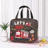 Bolsa de almuerzo aislante para estudiantes, grande, con película de aluminio engrosada, con dibujos animados bonitos, para niños