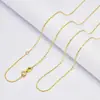 Venta Caliente Transfronteriza Simple Collar de Aliento de Bebé con Brillo de Oro de 18K No se Desvanece Versátil Femenino Ins Cadena Lisa Accesorios Gama Alta