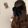 Horquilla de lazo grande de terciopelo de alta calidad estilo coreano para mujer, clip para flequillo, tocado, accesorios para el cabello, tocado, clip lateral para niña, clip superior