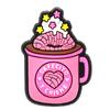 Serie transfronteriza de taza nueva de té con leche zapatos con agujeros para flores zapatos diy accesorios decorativos decoraciones hebillas para zapatos de goma blanda de pvc