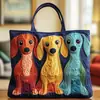 2026 Nova Série de Filhotes Transfronteiriça Estampa Digital Bolsa Tote Acolchoada de Ombro Fashion