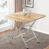Mesa Dobrável para Uso Doméstico, Mesa de Jantar Simples para Apartamentos de Aluguel, Mesa Portátil para Exterior para Montar Barracas, Mesa Quadrada Dobrável sem Instalação