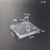 Suporte de exibição acrílico transparente para cristais minerais, pedras brutas, espécimes minerais, itens decorativos e espécimes de rochas