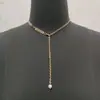 Cadena de clavícula de perlas estilo retro europeo y americano cadena de espiga de trigo red de ins cadena para el cuello diseño de nicho collar cadena de espina de pescado