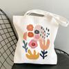 Mochila de lona con estampado de hongos venenosos, bolso de hombro, bolso de compras portátil informal para estudiantes y mujeres