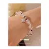 Novo Bracelete de Pedra Natural com Contas Estilo Chinês Estilo Nacional Garnet Vermelho Estrela Cristal Branco Cristal de Cabelo Verde para Mulheres