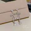 Pendientes de perla modernos y dulces, de lujo ligero con un toque de alta gama, pendientes de botón simples y exquisitos con pasadores de plata 925, pendientes de moda y con estilo para mujer