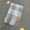 Cachecol Xadrez Vermelho de Natal para Mulheres no Outono e Inverno Estilo Coreano Imitação de Caxemira Luxo Acessível Alta Qualidade Cachecol Xale Quente