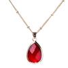 Collar corto de cadena de cobre con colgante de gota de agua de cristal nuevo estilo coreano para mujer, collar versátil
